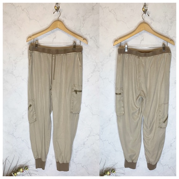 Young fabulous & broke tan cargo joggers large - Picture 2 of 7